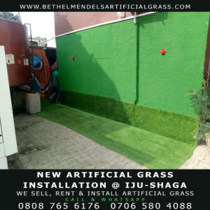 Read more about the article New Installation Artificial Grass On The Wall At Iju Ishaga