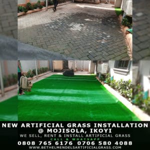 Read more about the article Installing 20mm Artificial Grass On Driveway.