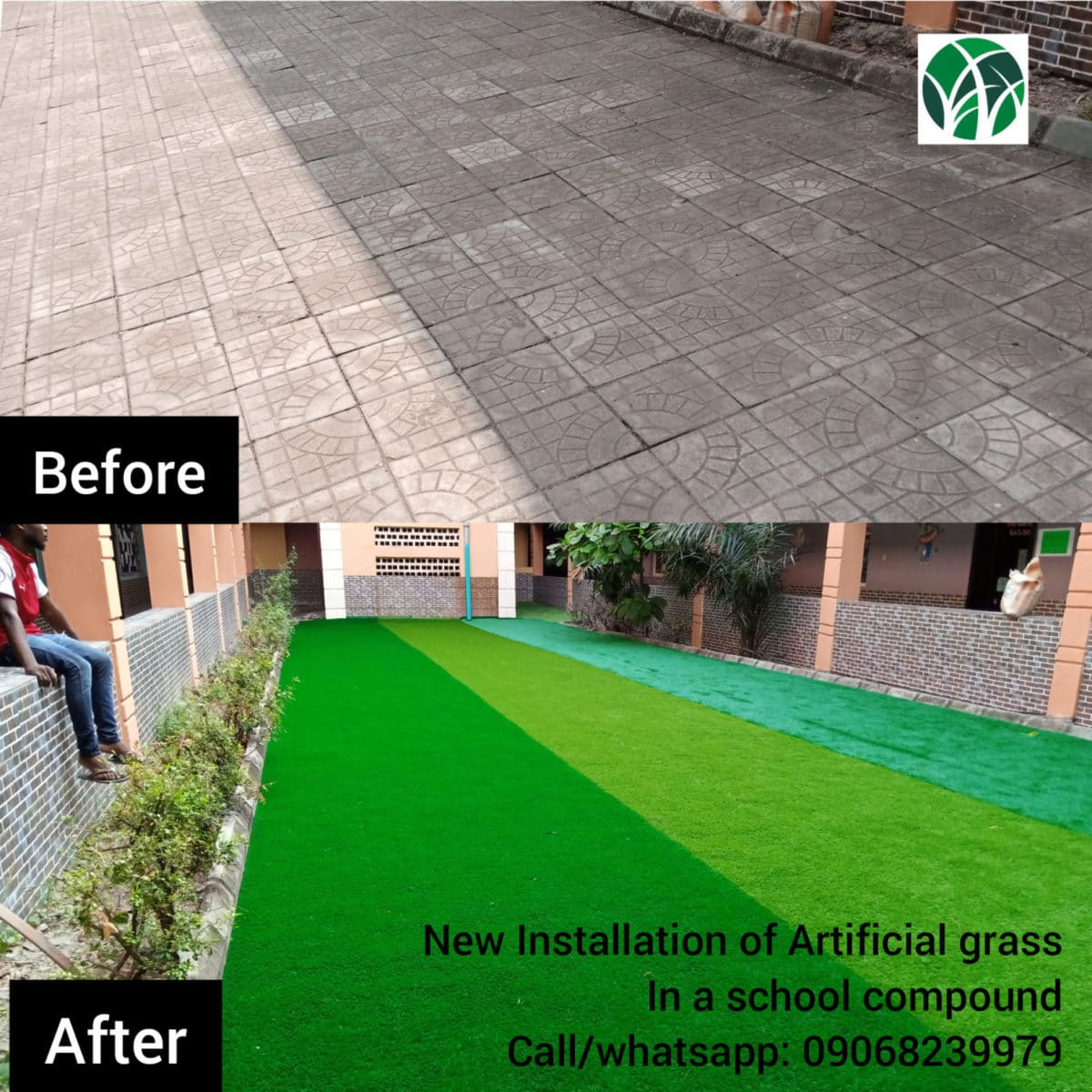 You are currently viewing Laying Artificial Grass for school playground