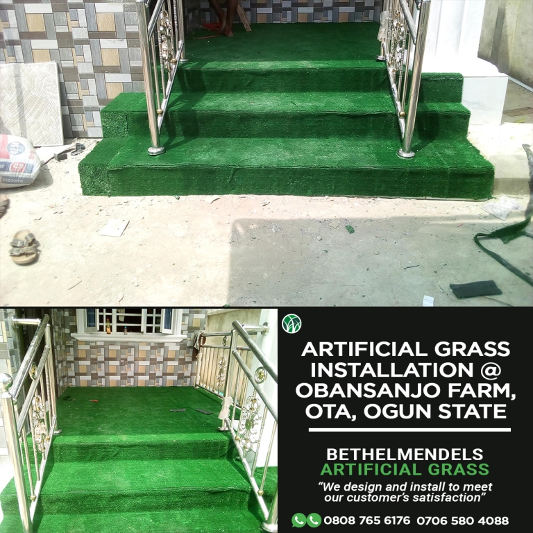 You are currently viewing Artificial Grass Installation At Obasanjo Farm, Ota, Ogun State