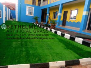Read more about the article Artificial Grass Installation At Aginthy School, Akute, Lagos.