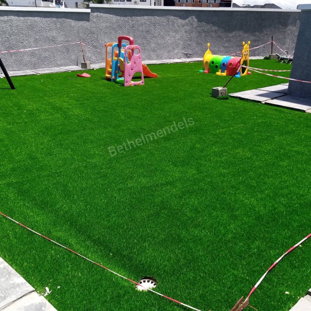 Artificial grass for play areas 